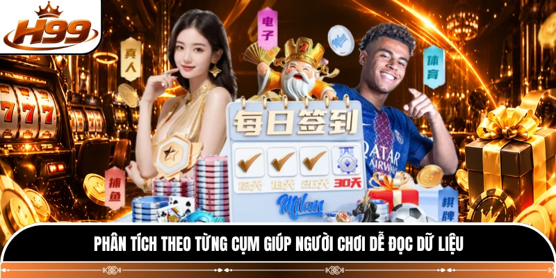 Phân tích theo từng cụm giúp người chơi dễ đọc dữ liệu